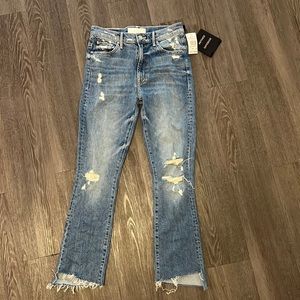 MOTHER "The Insider Crop Step Fray"